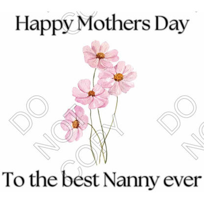 UV-DTF Transfer for Vase/Straight Cup - Mothers Day Best Ever