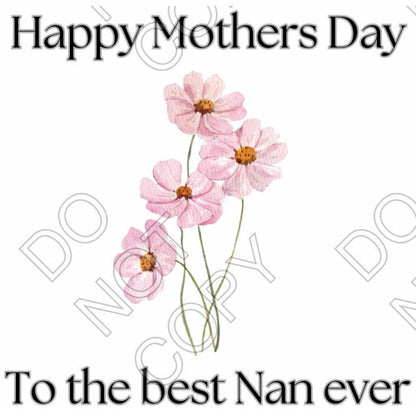 UV-DTF Transfer for Vase/Straight Cup - Mothers Day Best Ever