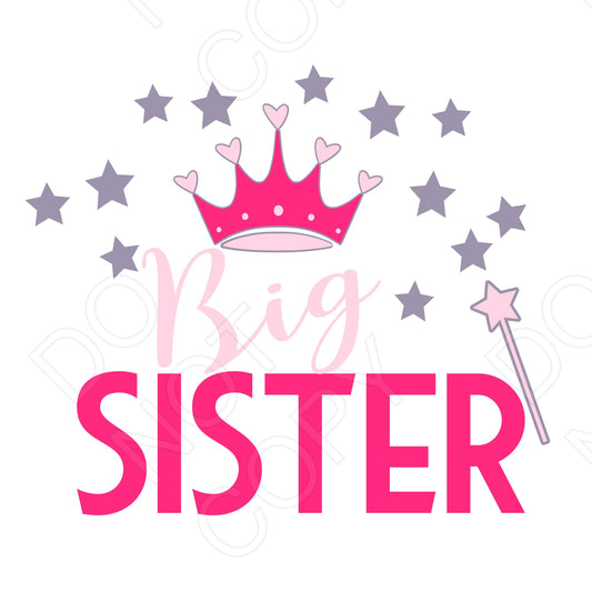 DTF Transfer - Big Sister (Crown)