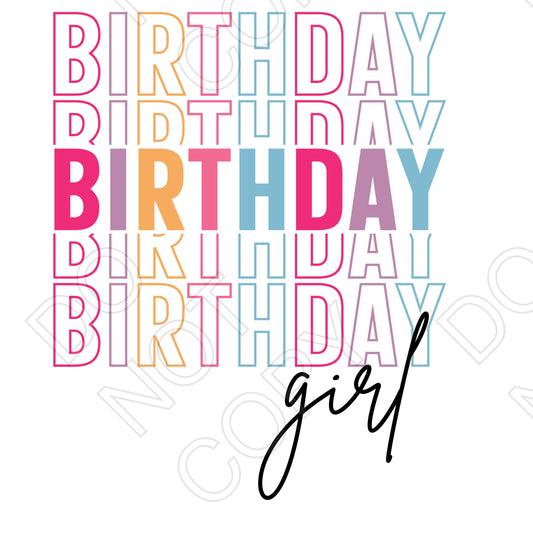 UV-DTF Transfer - Birthday Girl Writing
