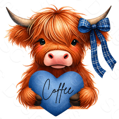 UV-DTF Transfer - Highland Cow Storage Jar Labels, Style 4