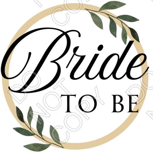 UV-DTF Transfer - 5/10cm Champagne Flute Wedding Titles (Style 1)