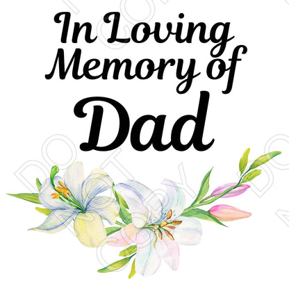 UV-DTF Transfer for Solar Garden Light - In Loving Memory (Bright Lillies)