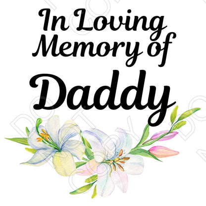 UV-DTF Transfer for Solar Garden Light - In Loving Memory (Bright Lillies)