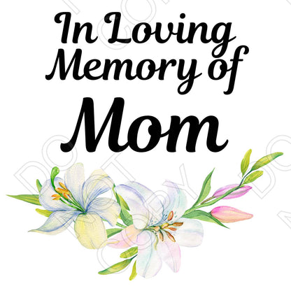 UV-DTF Transfer for Solar Garden Light - In Loving Memory (Bright Lillies)