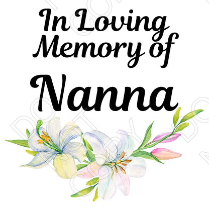 UV-DTF Transfer for Solar Garden Light - In Loving Memory (Bright Lillies)