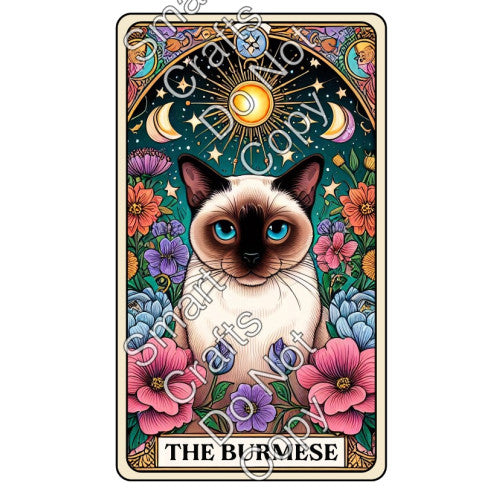 UV-DTF Transfer - Cat Tarot Cards - Two Sizes Available