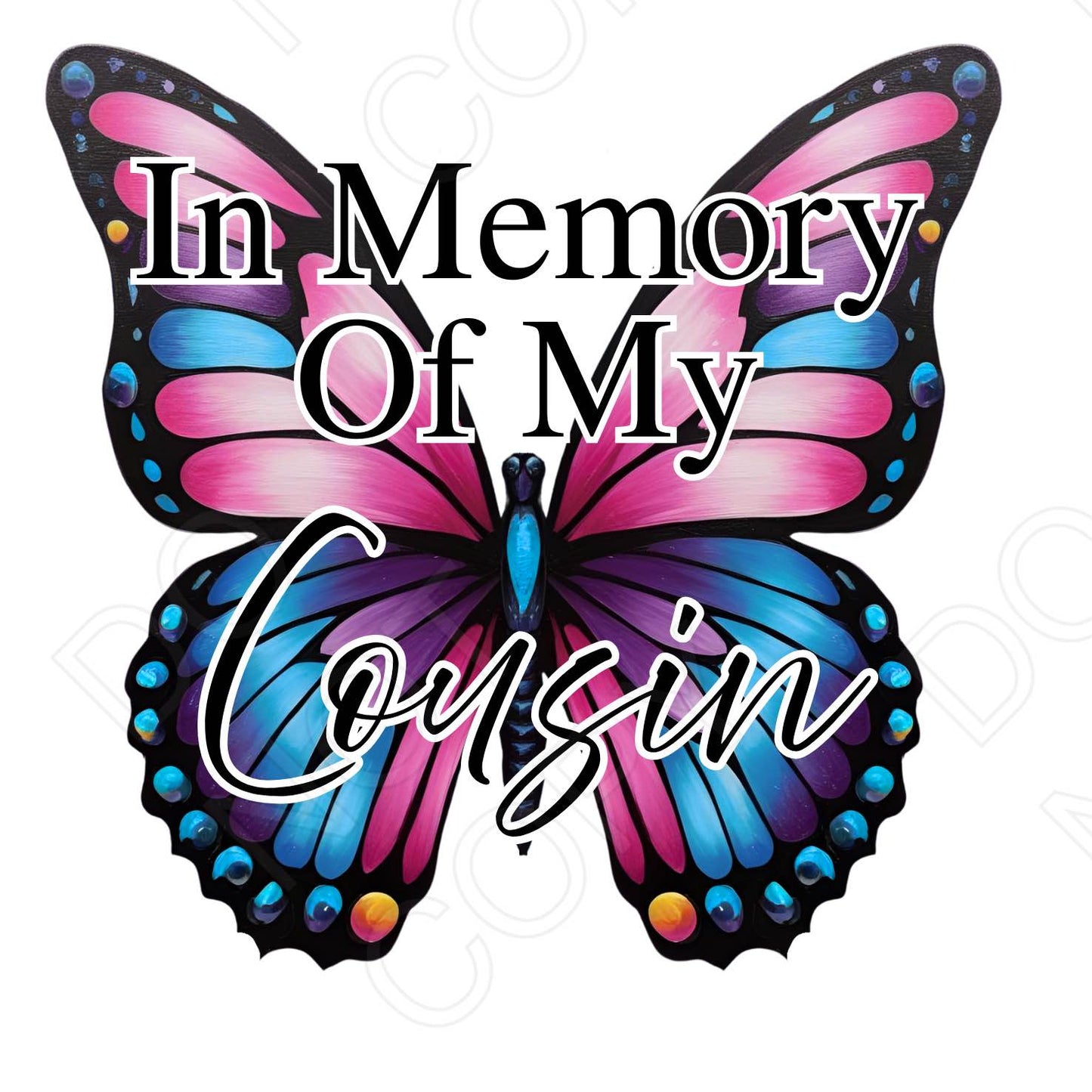 UV-DTF Transfer for Solar Garden Light - In Memory (Butterfly Female)