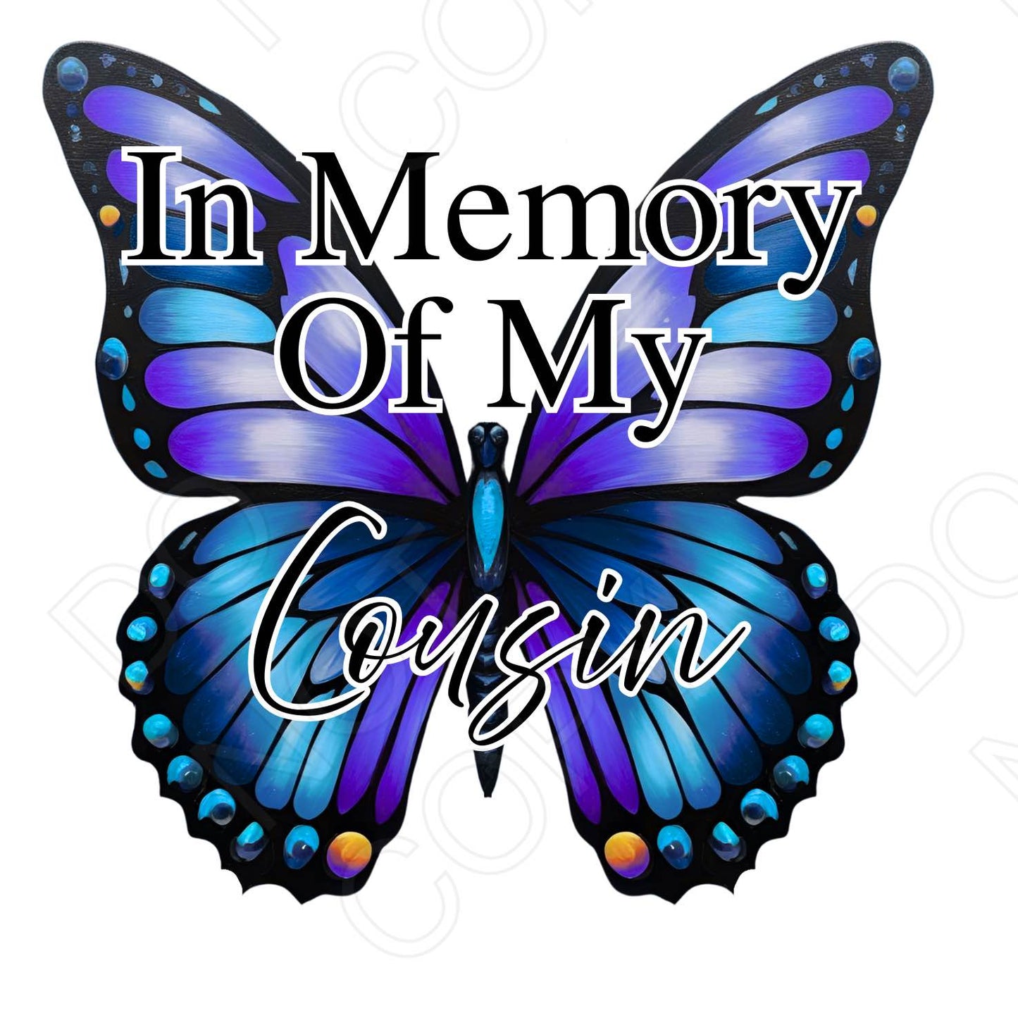 UV-DTF Transfer for Solar Garden Light - In Memory (Butterfly Male)