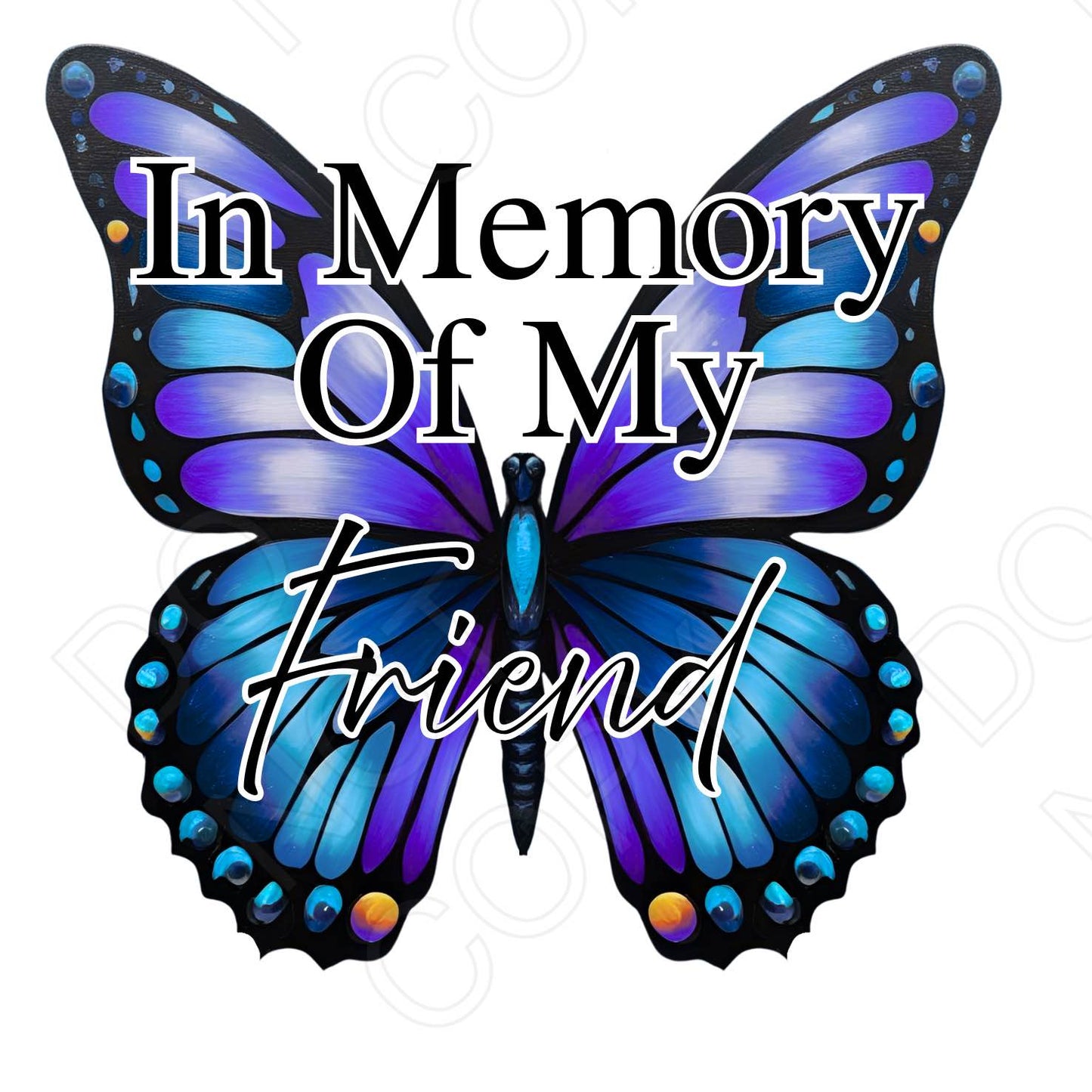 UV-DTF Transfer for Solar Garden Light - In Memory (Butterfly Male)