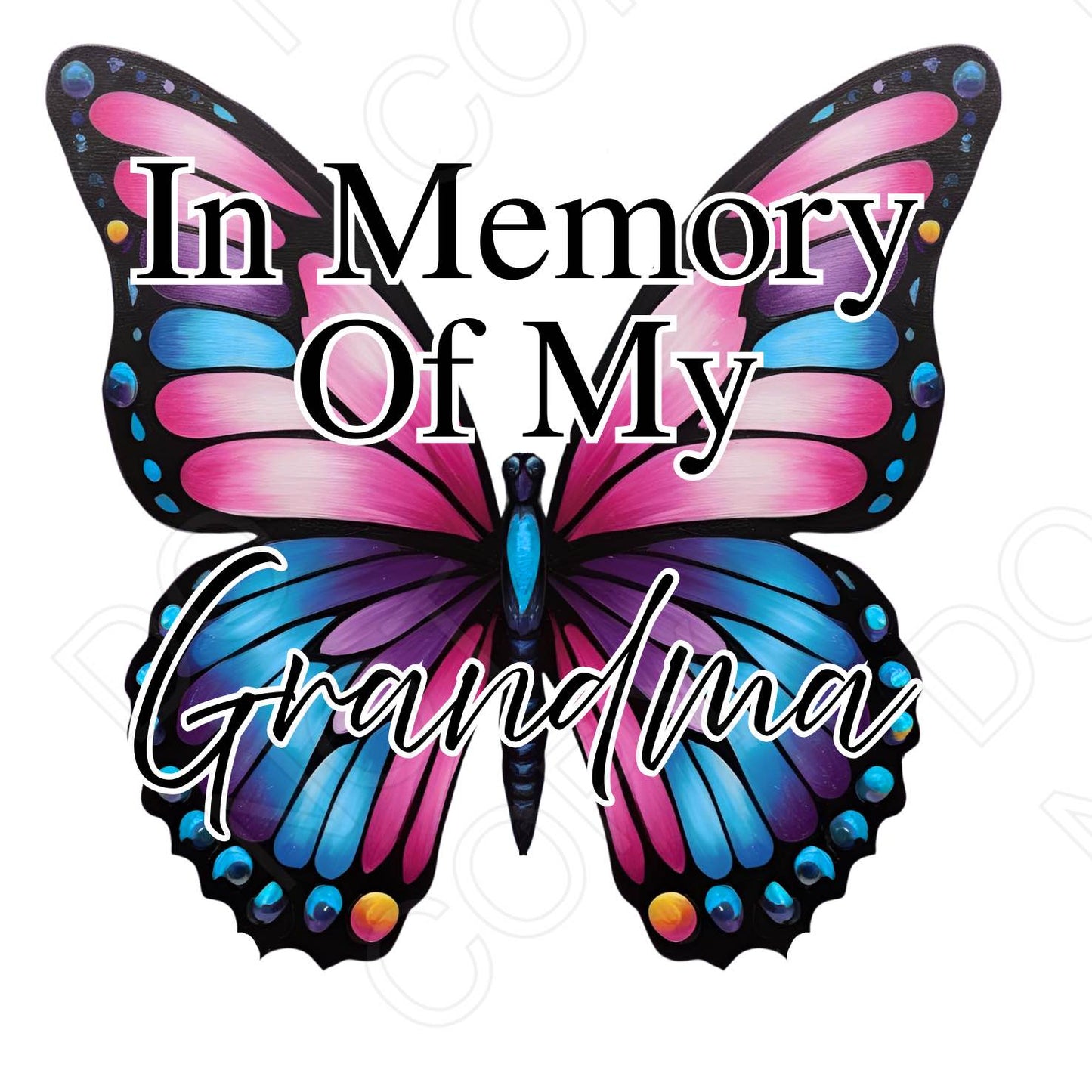 UV-DTF Transfer for Solar Garden Light - In Memory (Butterfly Female)