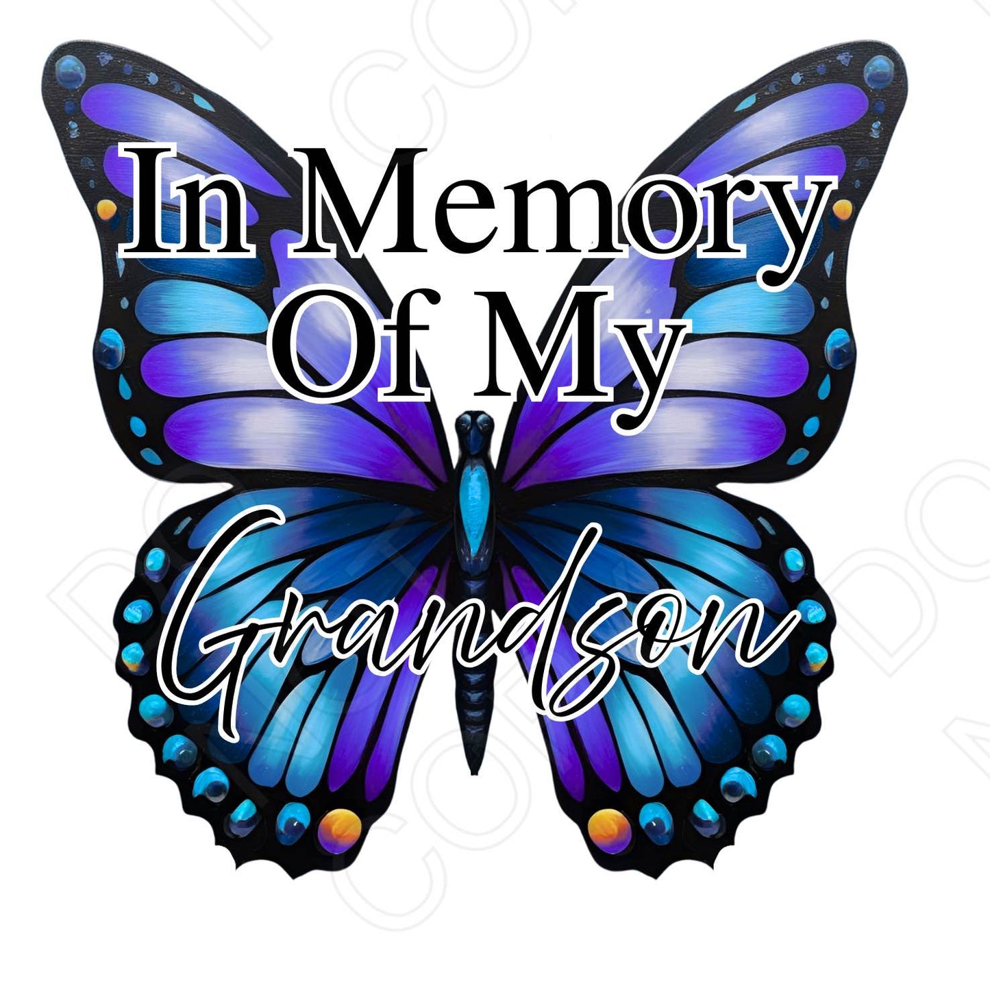 UV-DTF Transfer for Solar Garden Light - In Memory (Butterfly Male)