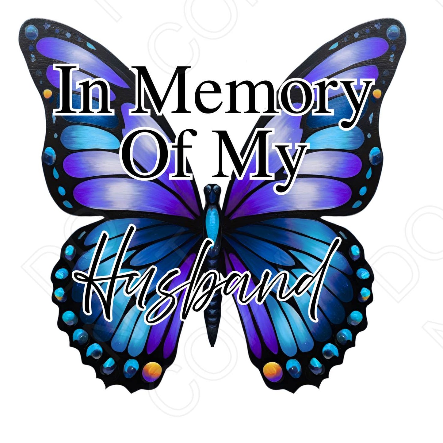 UV-DTF Transfer for Solar Garden Light - In Memory (Butterfly Male)
