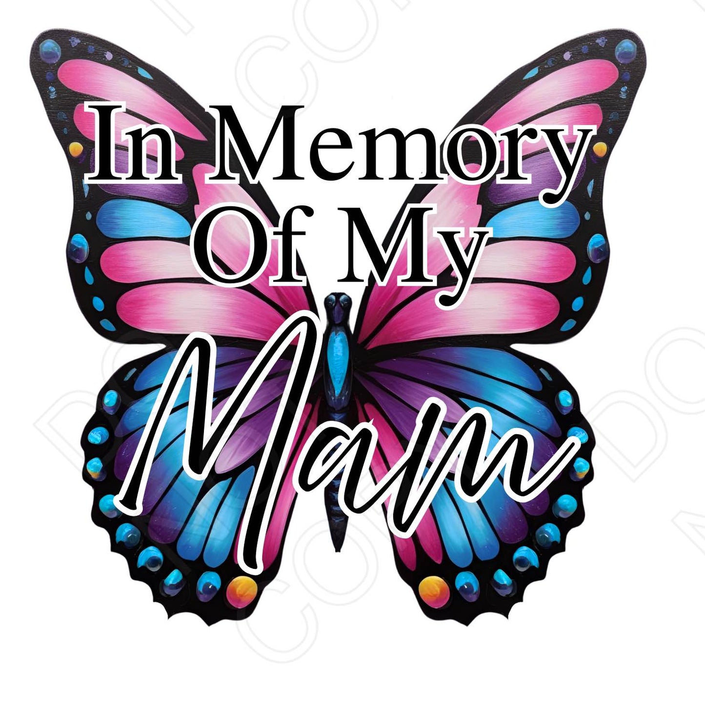 UV-DTF Transfer for Solar Garden Light - In Memory (Butterfly Female)