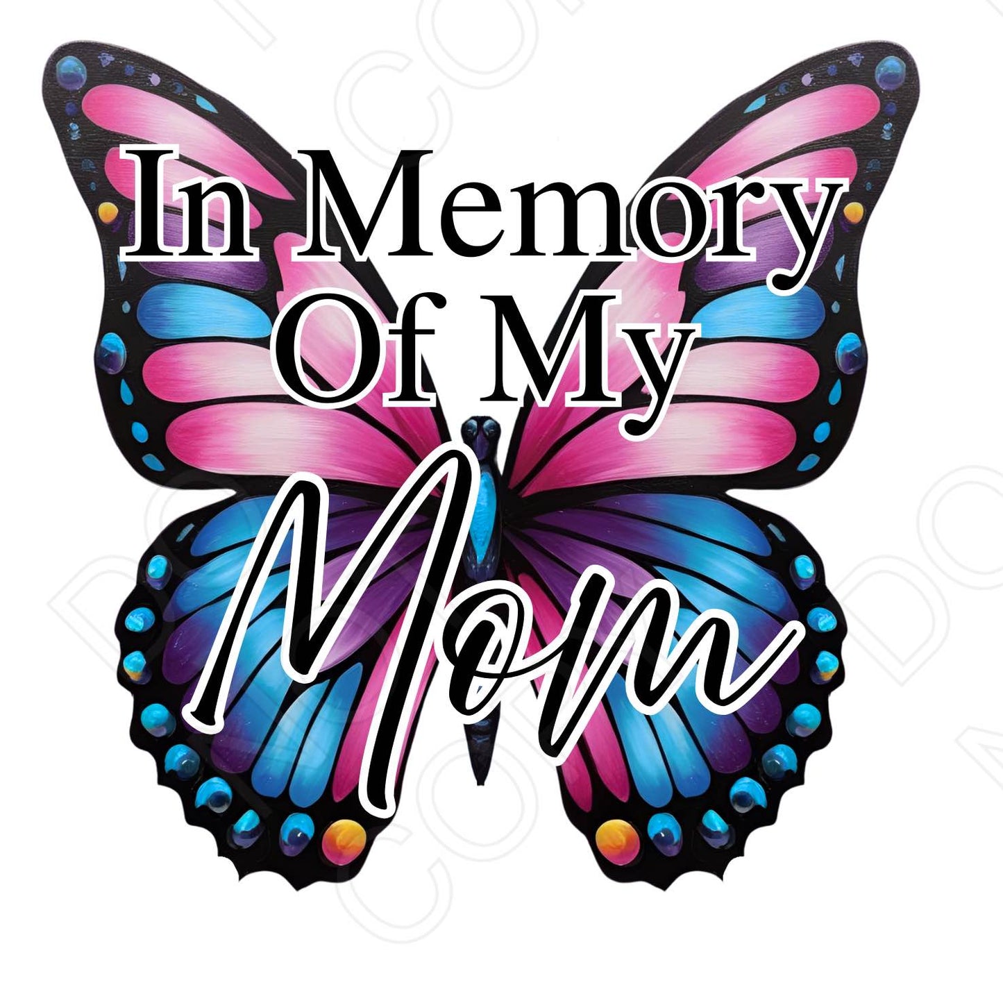 UV-DTF Transfer for Solar Garden Light - In Memory (Butterfly Female)