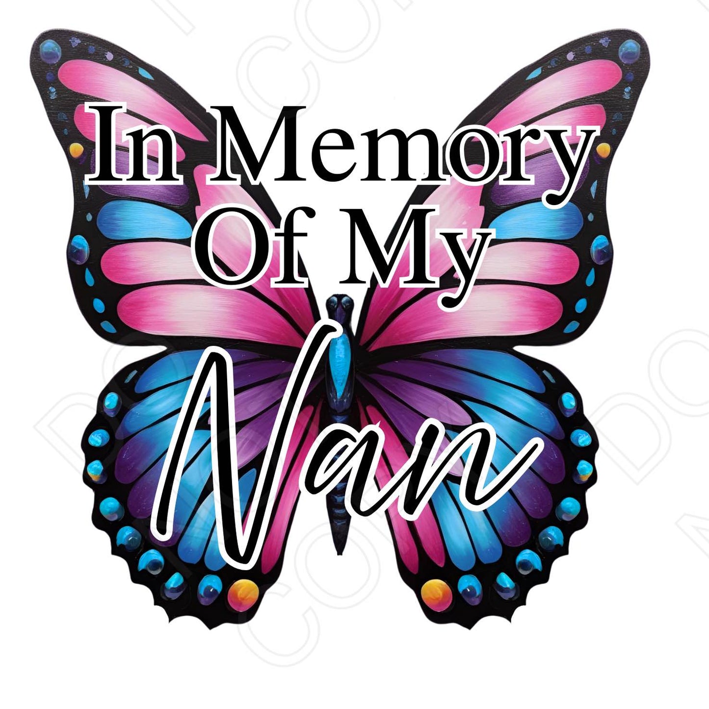 UV-DTF Transfer for Solar Garden Light - In Memory (Butterfly Female)