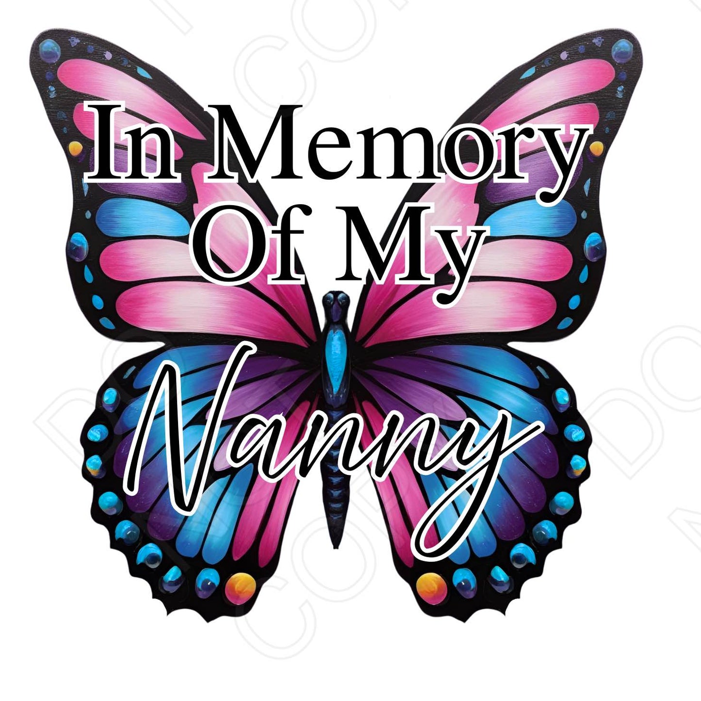 UV-DTF Transfer for Solar Garden Light - In Memory (Butterfly Female)