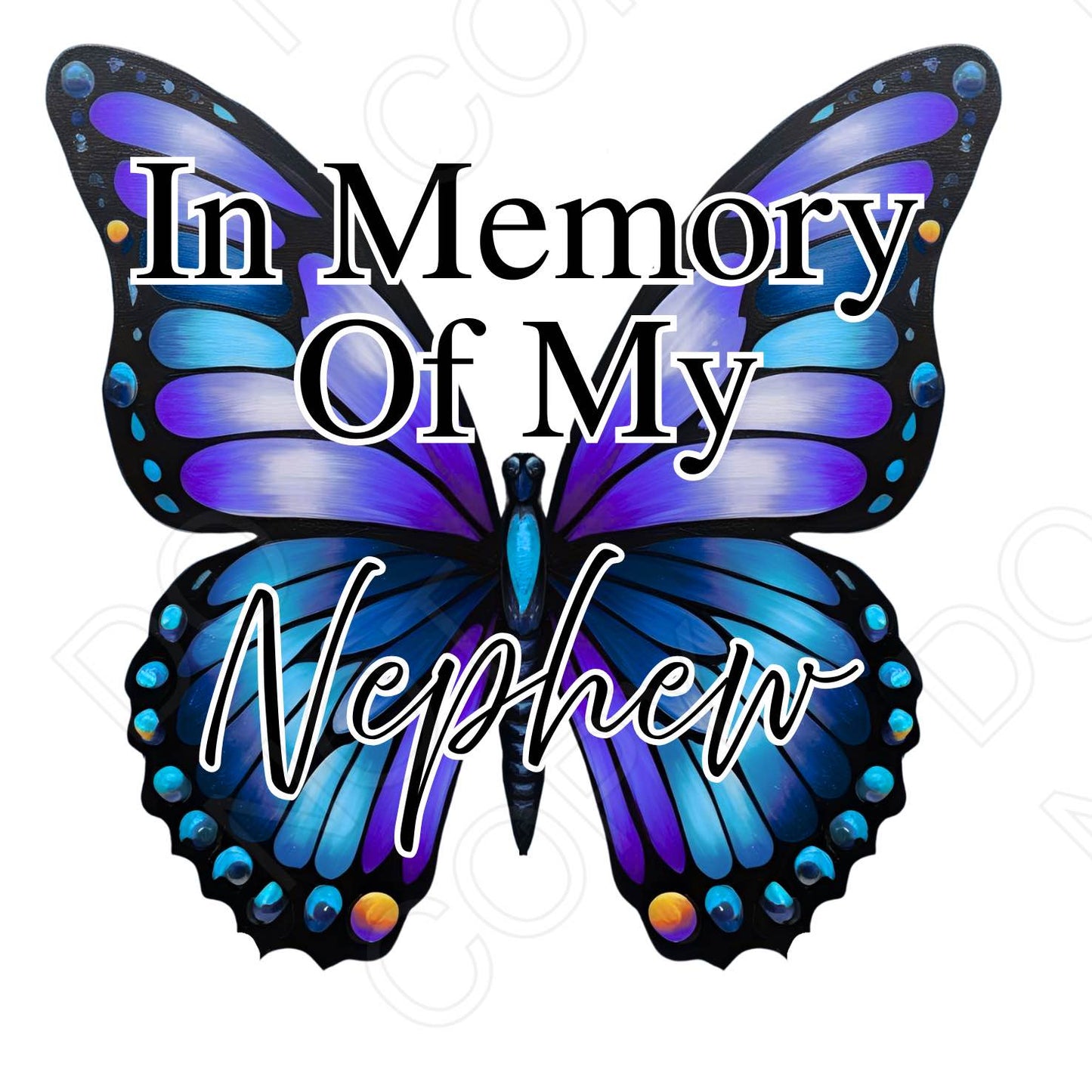 UV-DTF Transfer for Solar Garden Light - In Memory (Butterfly Male)
