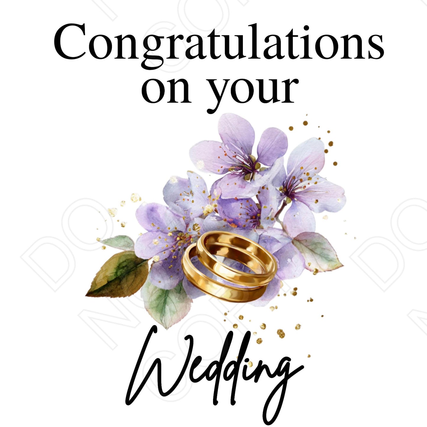 UVDTF Transfer - Congratulations on your Wedding
