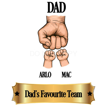 UVDTF Transfer - Custom Fathers Day Fist Bump (Dad)