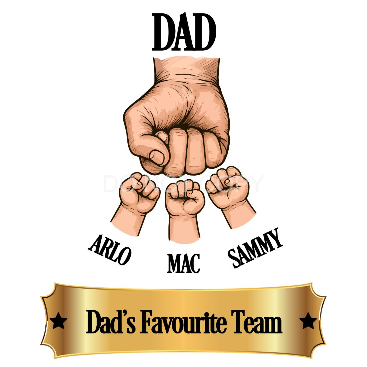 UVDTF Transfer - Custom Fathers Day Fist Bump (Dad)