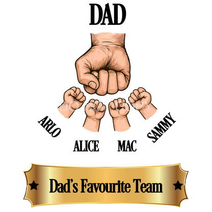 UVDTF Transfer - Custom Fathers Day Fist Bump (Dad)
