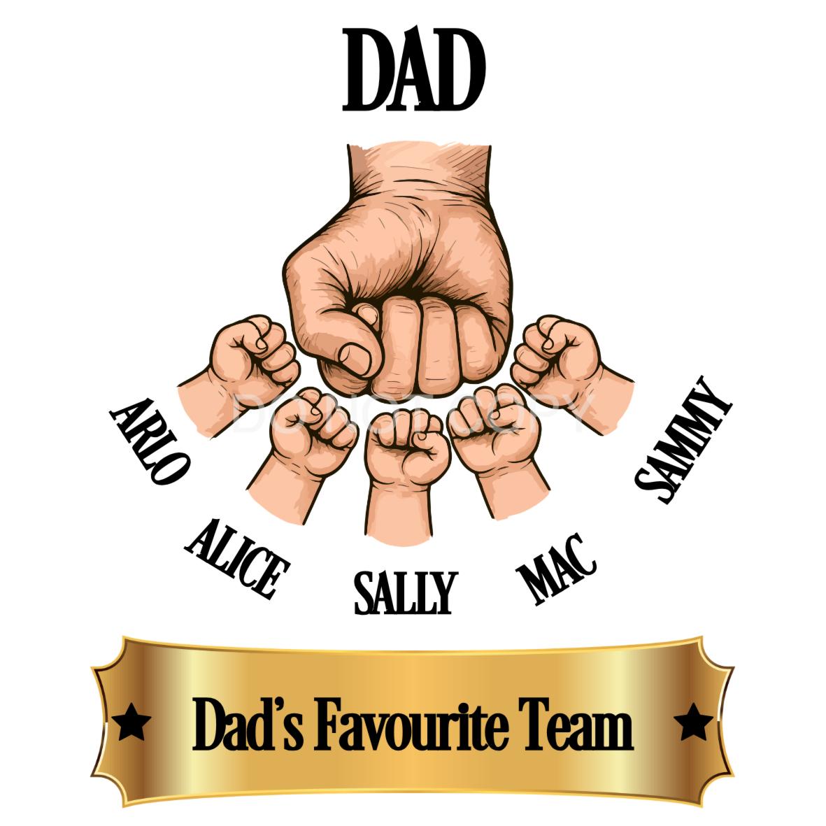 UVDTF Transfer - Custom Fathers Day Fist Bump (Dad)