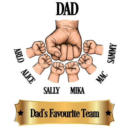 UVDTF Transfer - Custom Fathers Day Fist Bump (Dad)