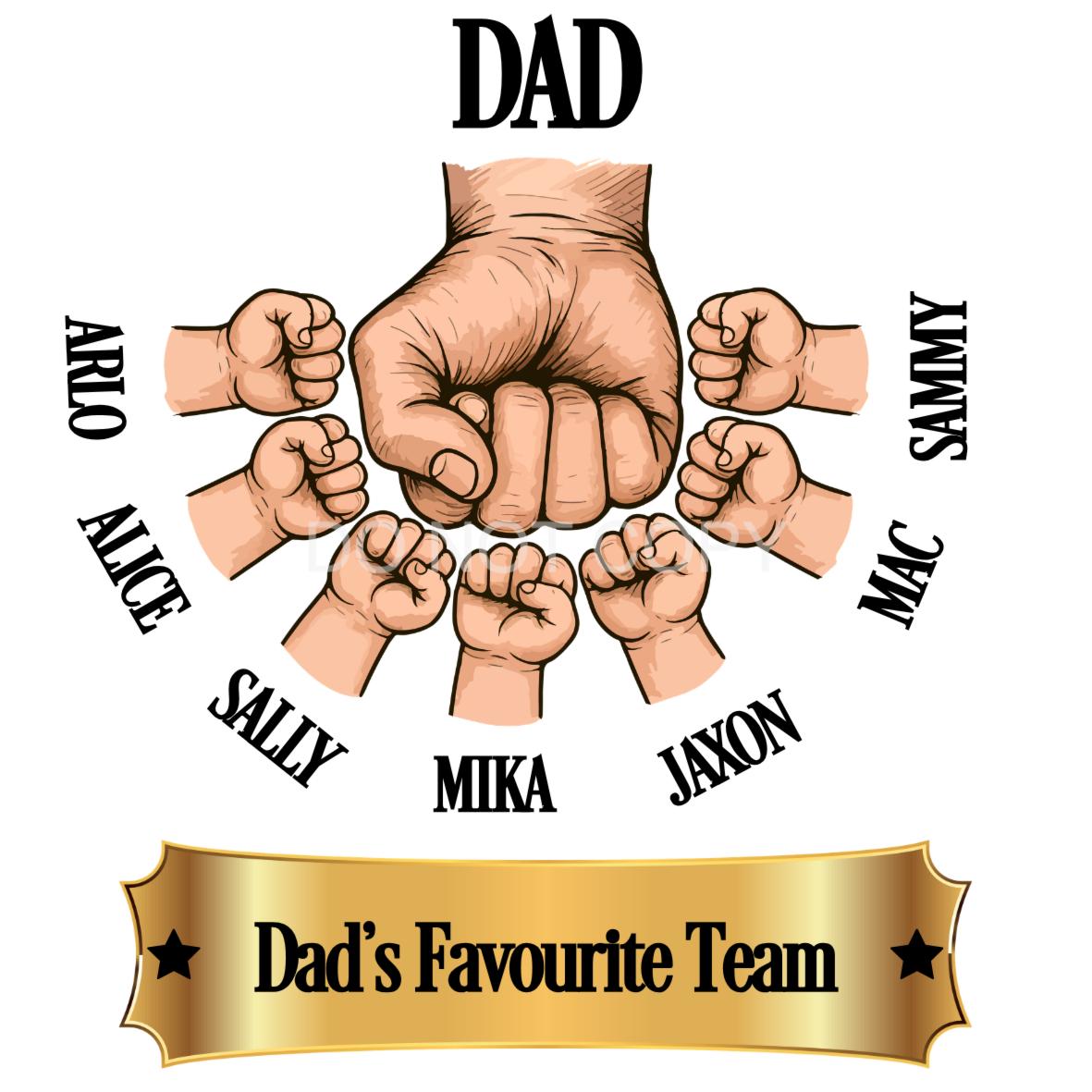 UVDTF Transfer - Custom Fathers Day Fist Bump (Dad)