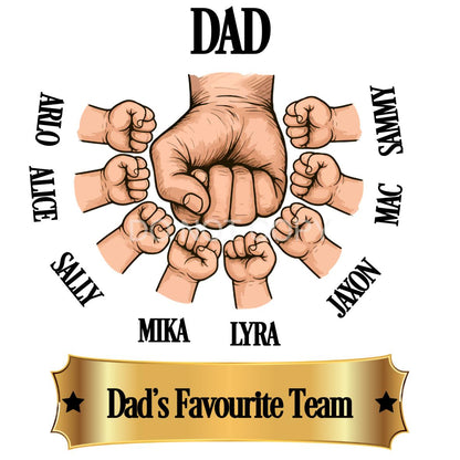 UVDTF Transfer - Custom Fathers Day Fist Bump (Dad)