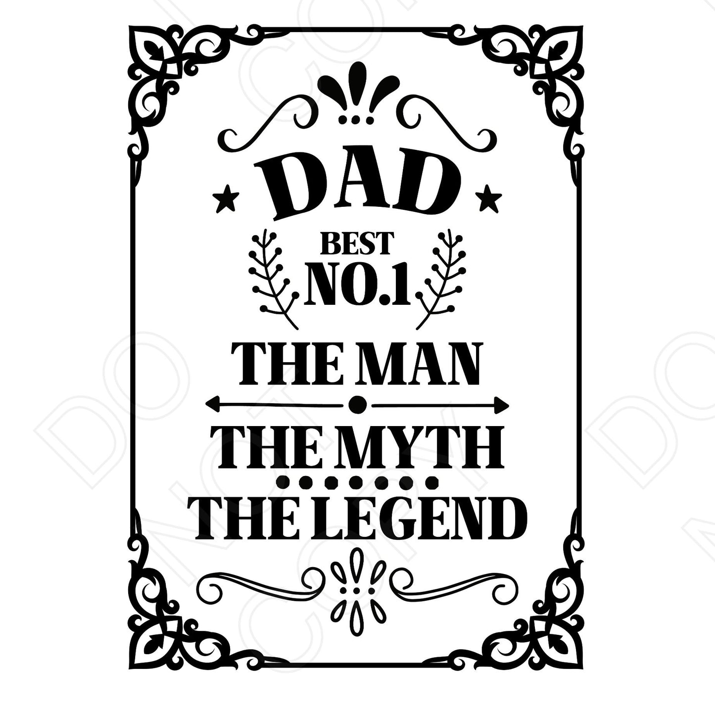 UVDTF Transfer - Dad Best No. 1