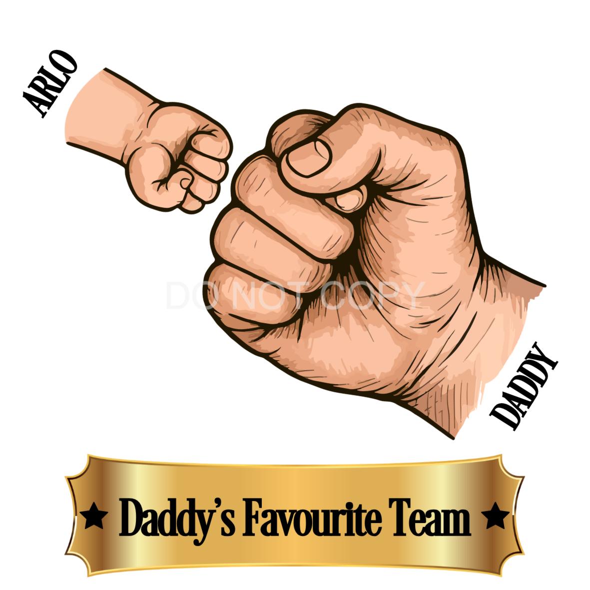 UVDTF Transfer - Custom Fathers Day Fist Bump (Daddy)