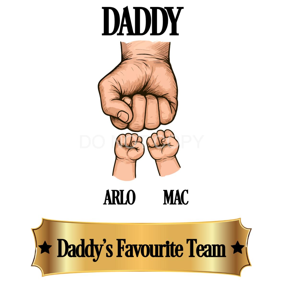 UVDTF Transfer - Custom Fathers Day Fist Bump (Daddy)