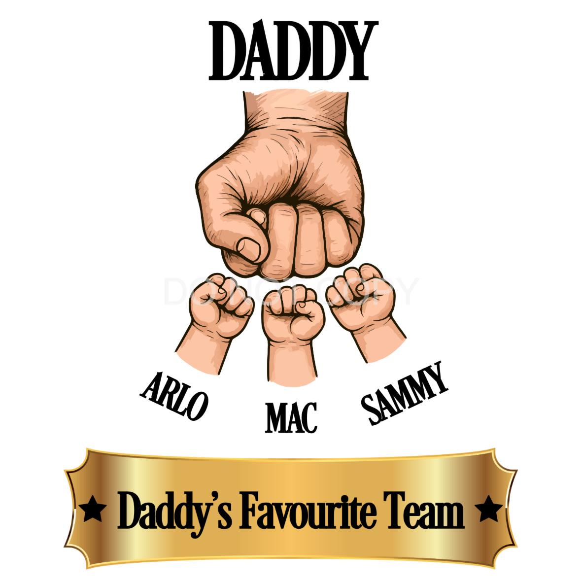 UVDTF Transfer - Custom Fathers Day Fist Bump (Daddy)