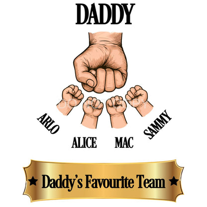 UVDTF Transfer - Custom Fathers Day Fist Bump (Daddy)