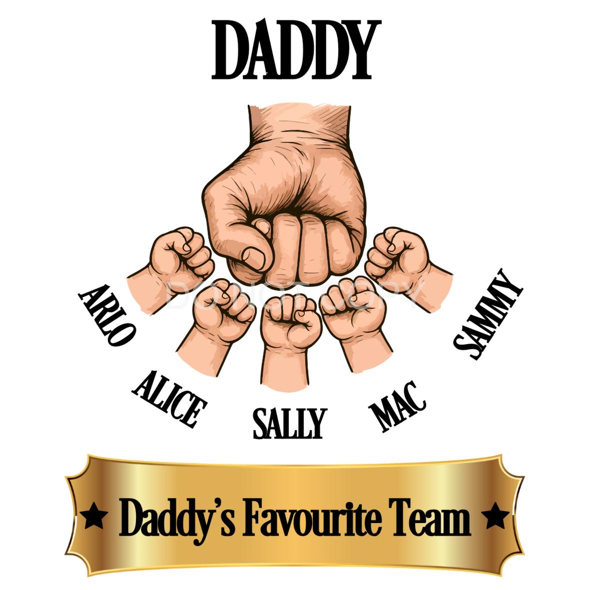 UVDTF Transfer - Custom Fathers Day Fist Bump (Daddy)
