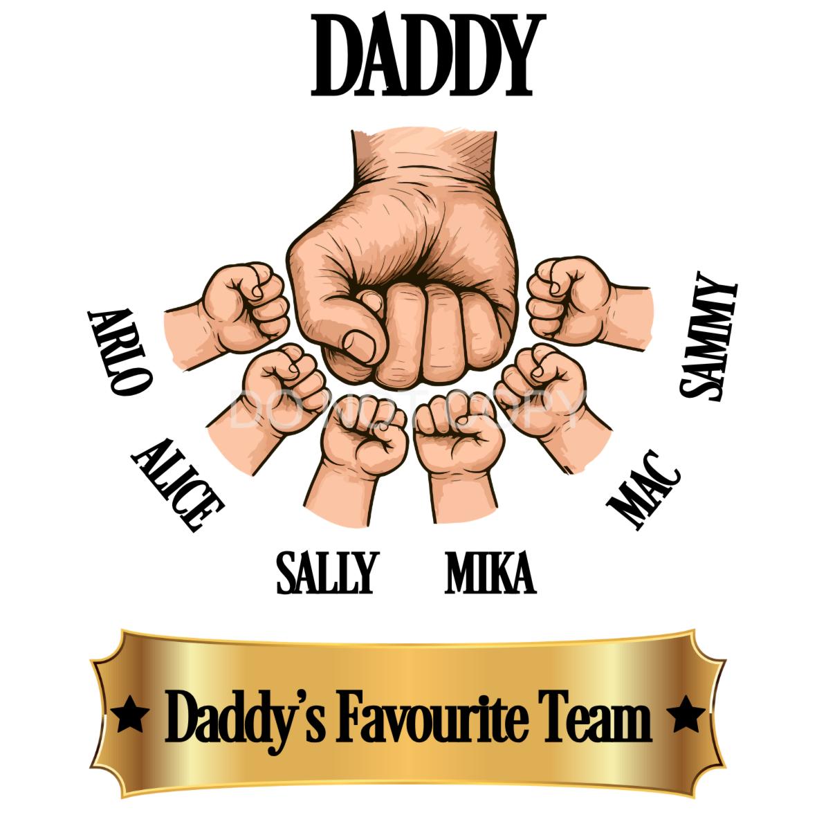 UVDTF Transfer - Custom Fathers Day Fist Bump (Daddy)