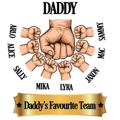 UVDTF Transfer - Custom Fathers Day Fist Bump (Daddy)