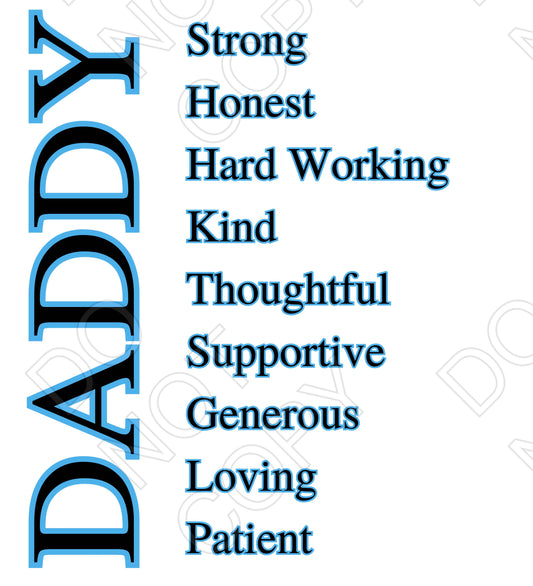 DTF Transfer - Daddy Wording