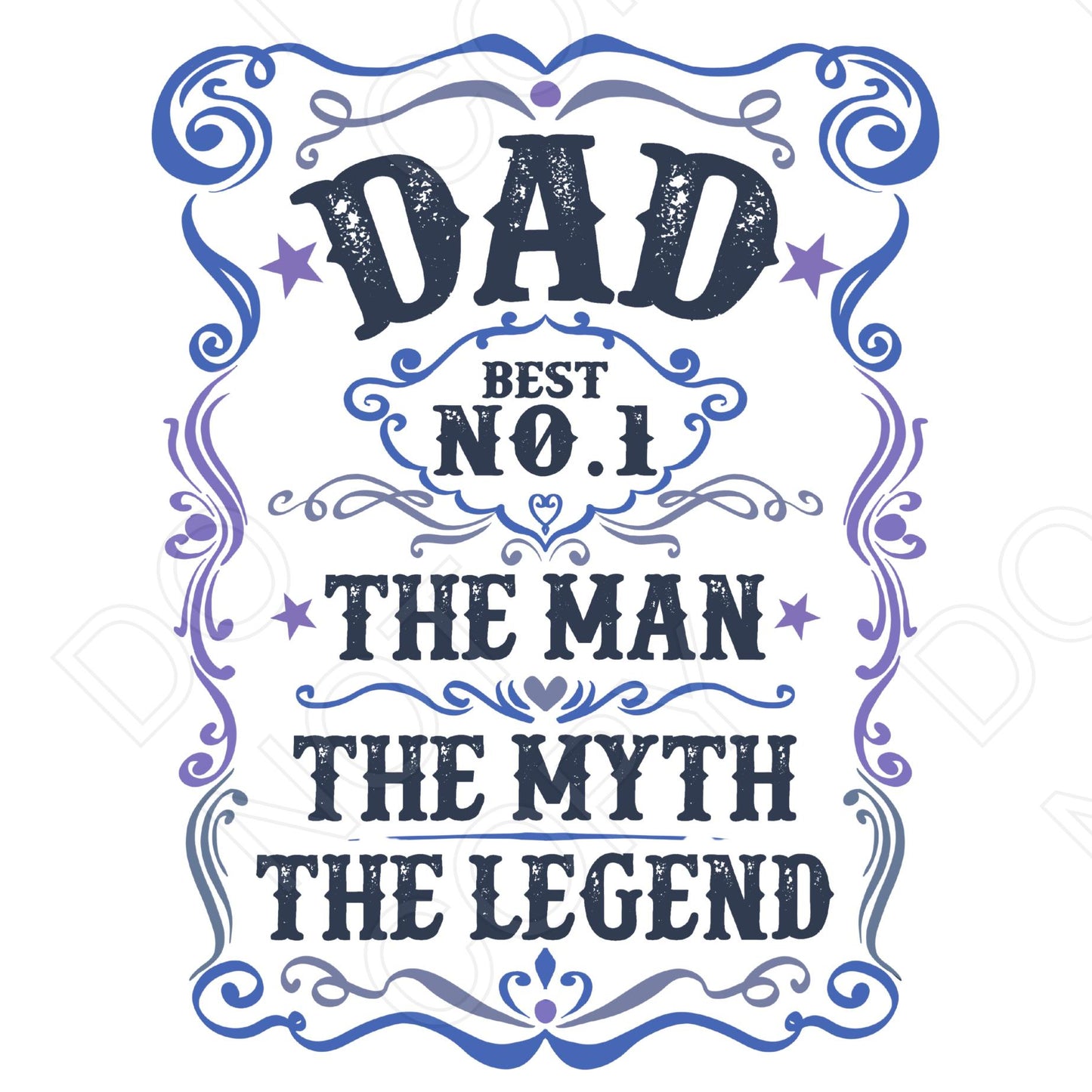 UVDTF Transfer - Dad Man Myth Legend