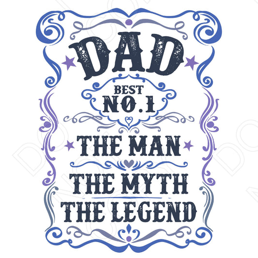 UVDTF Transfer - Dad Man Myth Legend