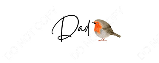 UV-DTF Transfer - Family Name Robin Design for Woodform and Smart Crafts Feathers