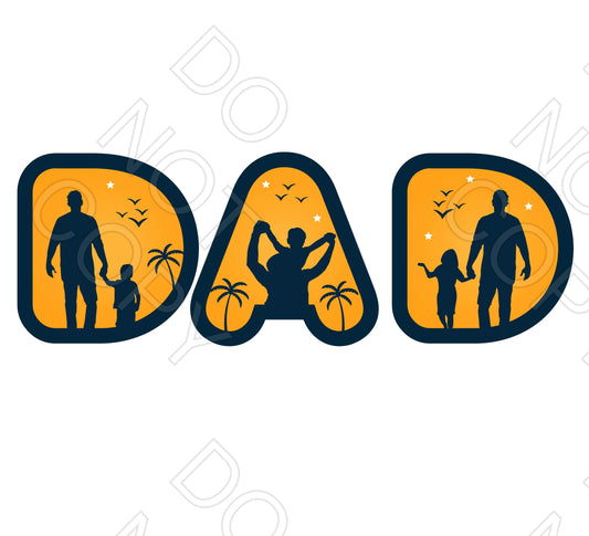 DTF Transfer - Dad Silhouette