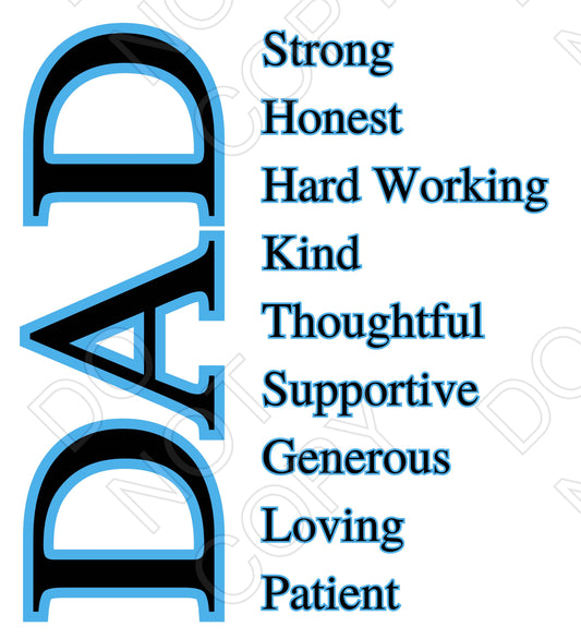 DTF Transfer - Dad Wording