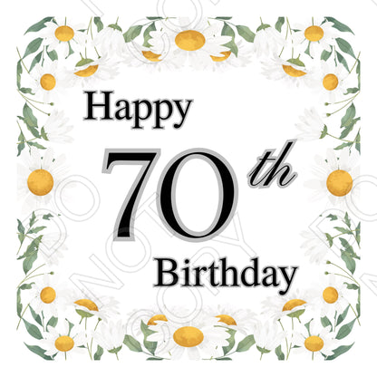 Digital Download - Happy Birthday/Milestone Birthdays (Daisies) - Set of 7