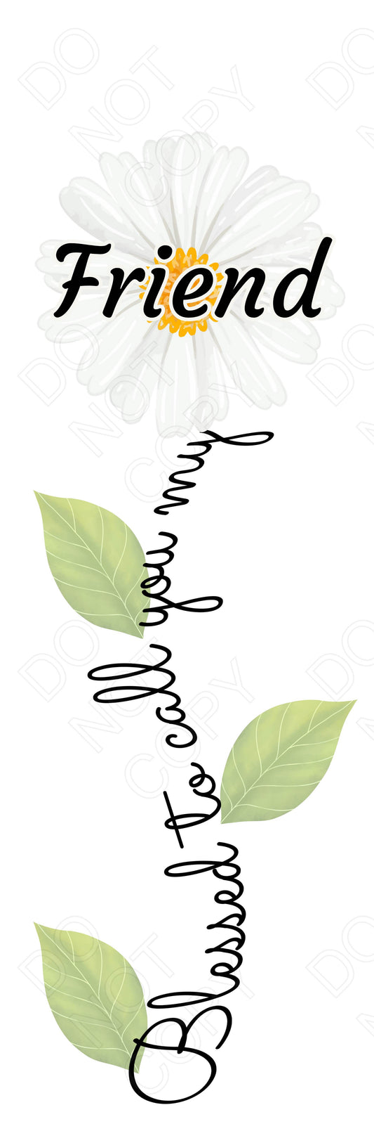 UVDTF Transfer - Daisy Blessed Flower Designs (Large Range of Names Available)