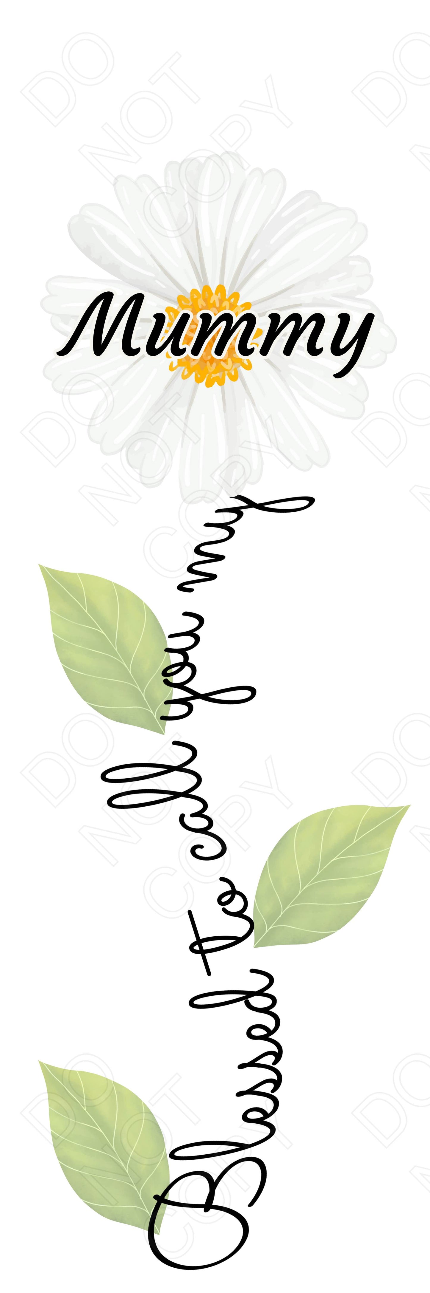 UVDTF Transfer - Daisy Blessed Flower Designs (Large Range of Names Available)