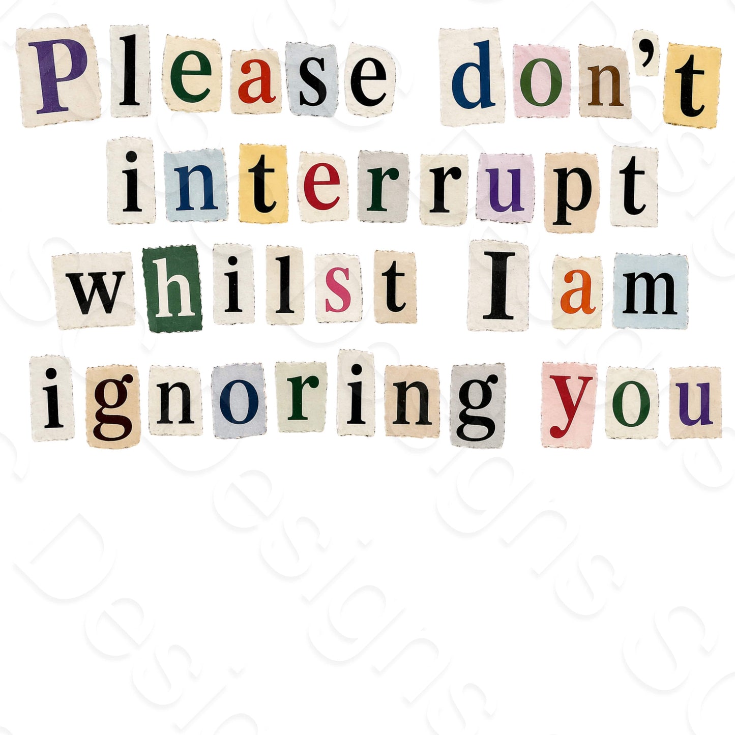UV-DTF Transfer - Humorous Ransom Notes