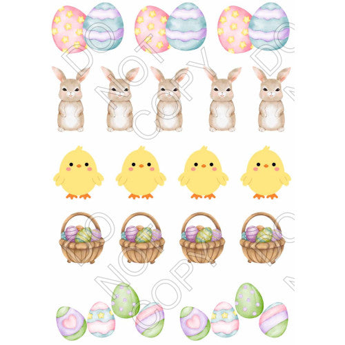 Easter Sheet of Mix and Match UV-DTF Designs - Style 2