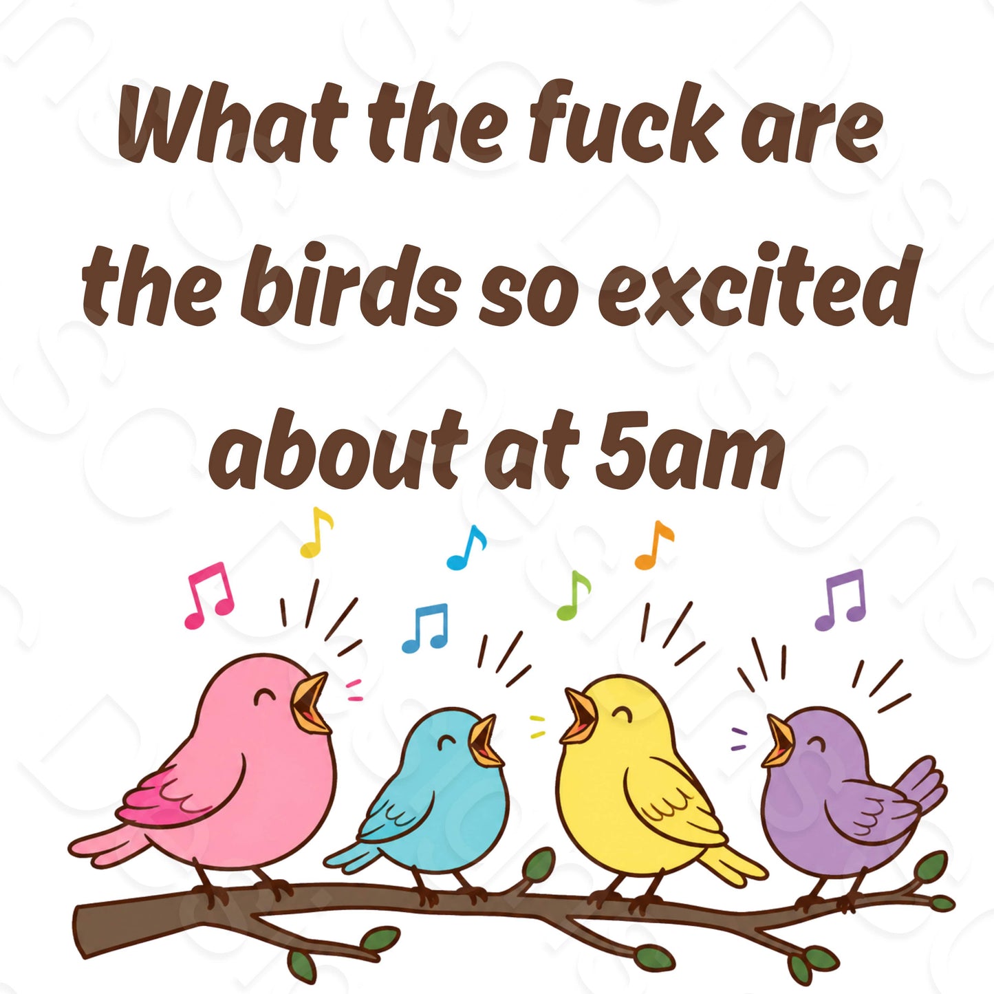 UV-DTF Transfer - What are Birds So Excited About?